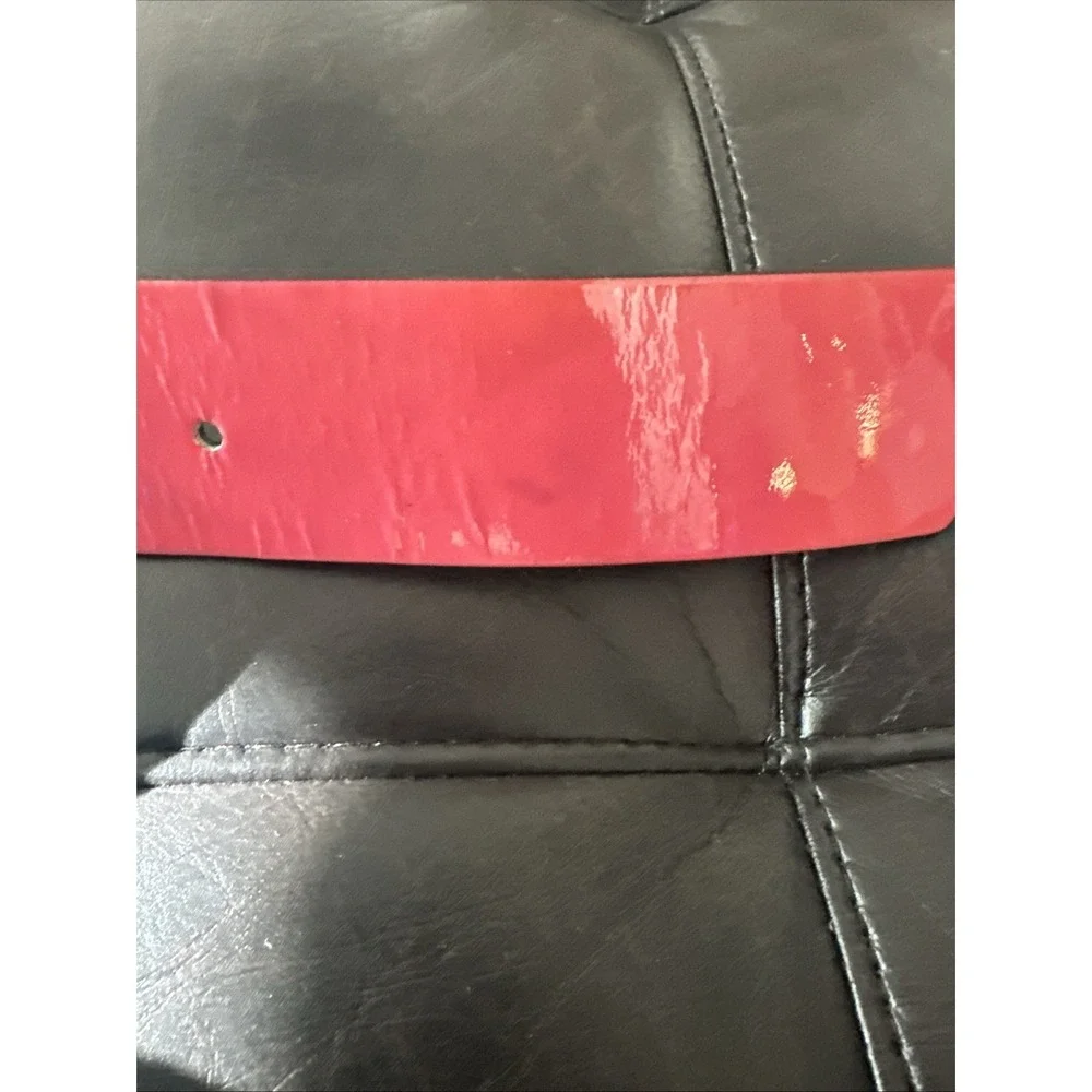 VERSACE H&M PINK PATENT LEATHER BELT SIZE US Small‎ *See Flaws*